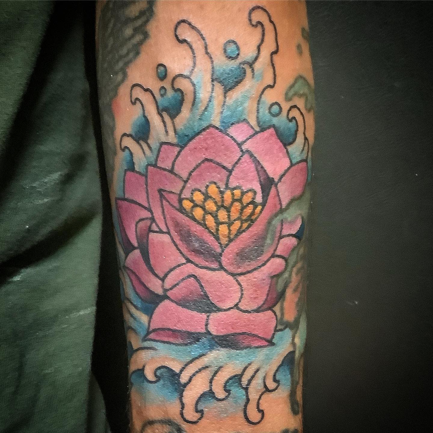 Traditional Water Lily Tattoo -skindependent
